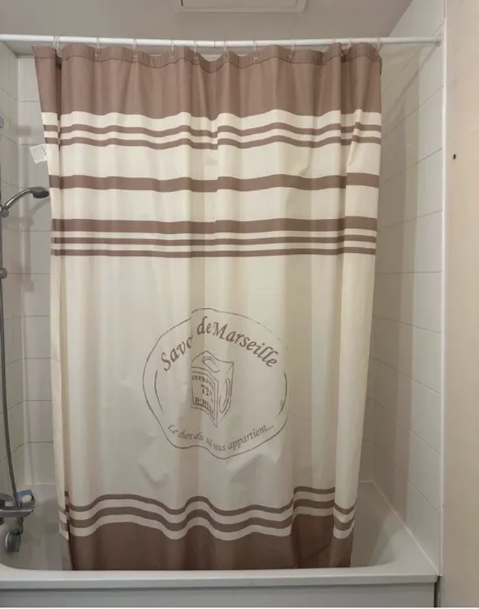 Rideau de baignoire / douche Savon de Marseille