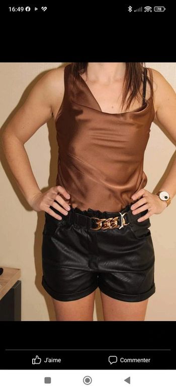 🔥 débardeur satiné marron taille unique 🔥