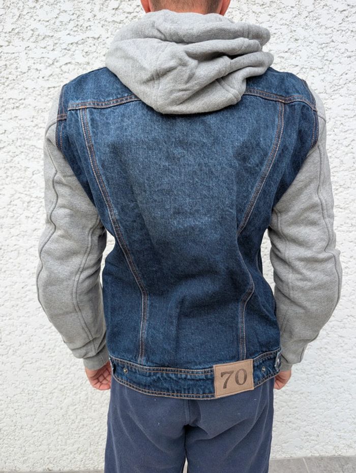 Blouson jean moto avec coque homme - photo numéro 3