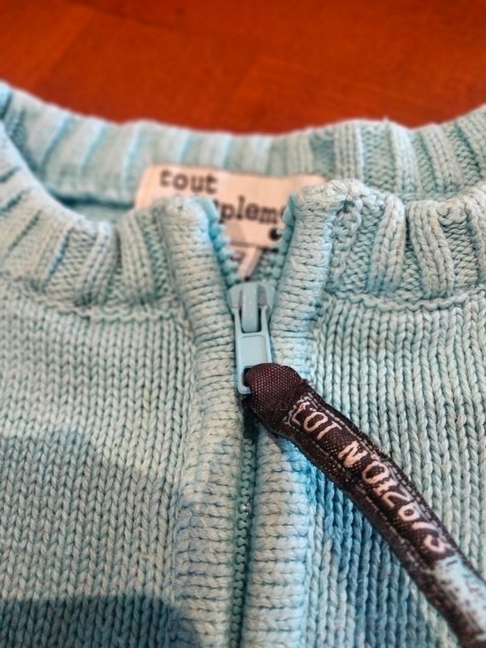 Gilet bleu ciel - photo numéro 3