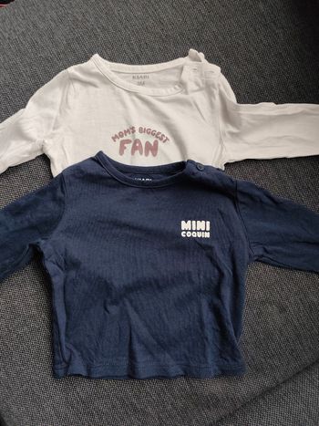 Lots 2 tee shirt manches longues bébé garçon