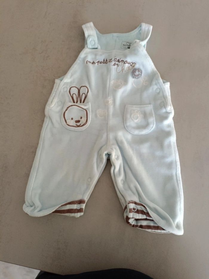 Salopette velour 1 mois
