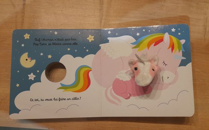 Livre marionette pour bébé Pop Corn la licorne - photo numéro 7
