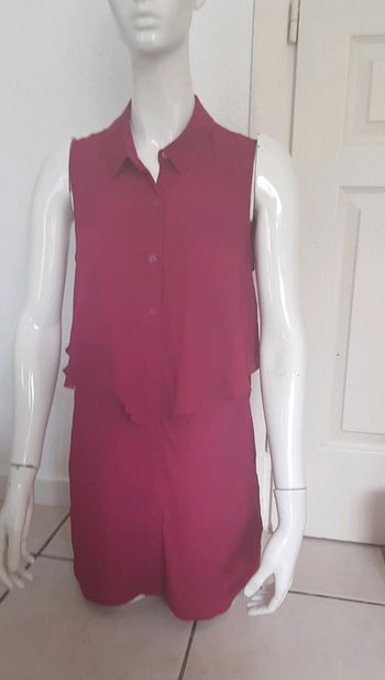 Robe chemise volantée