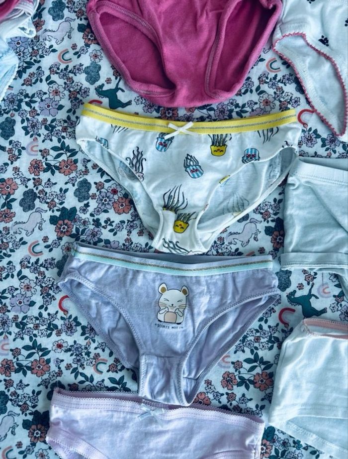 Lot de culottes fille 3ans 100% coton - photo numéro 3