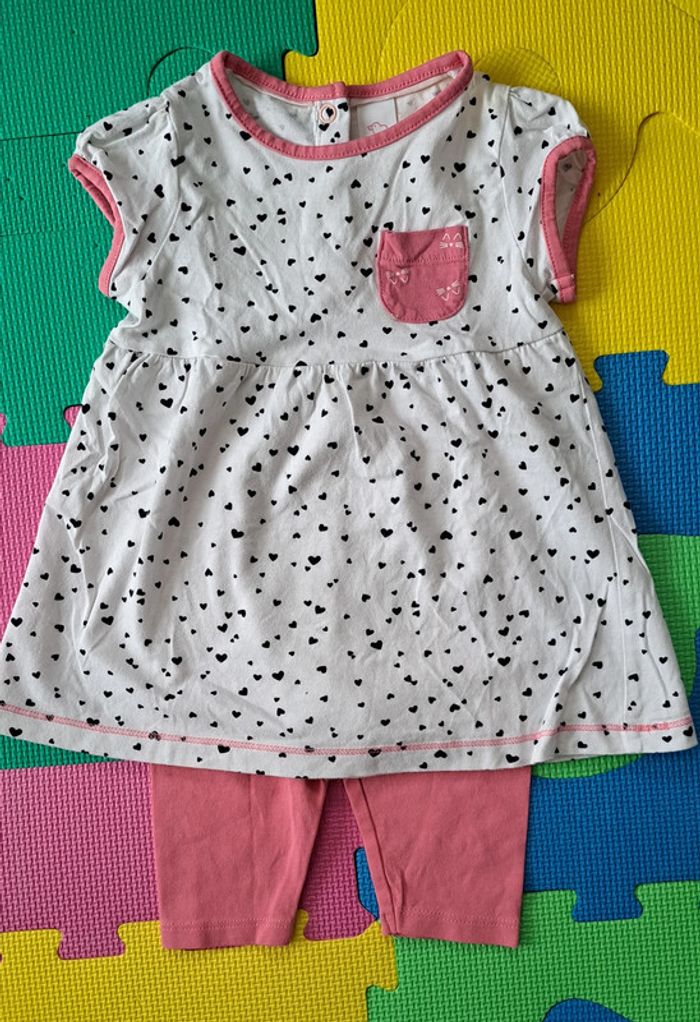 Ensemble C&A robe/tunique + legging 18m