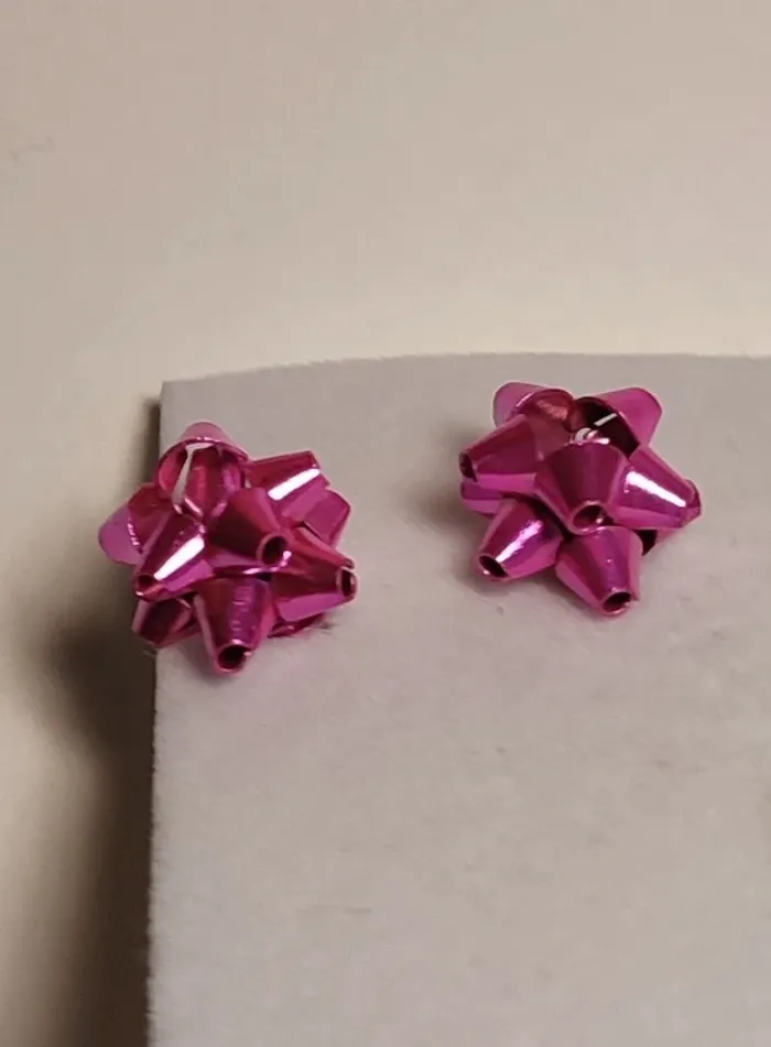 Boucles d'oreilles nœuds de noël