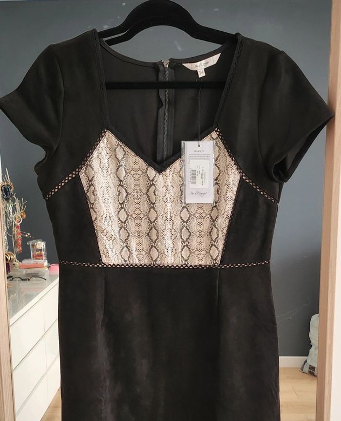 Robe manches courtes noire et serpent taille 4 42 Jus d'Orange - photo numéro 4