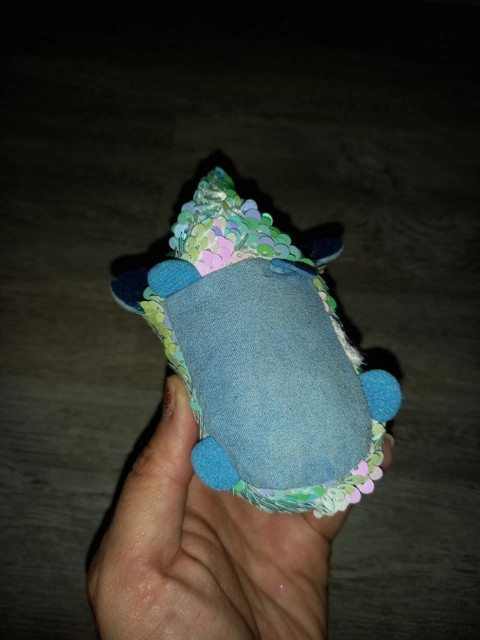 petite peluche teeny Ty éléphant stuart en séquin et paillette - photo numéro 4