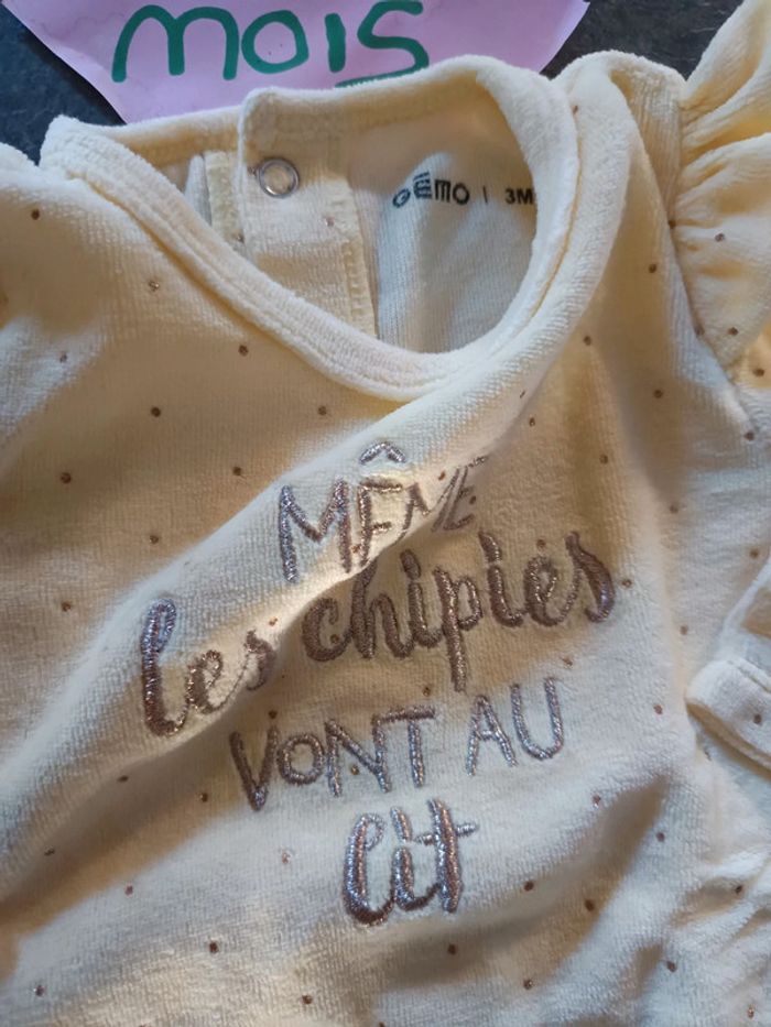 Pyjama jaune 3 mois - photo numéro 2
