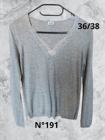 N°191 Pull gris T36/38. Pimkie.