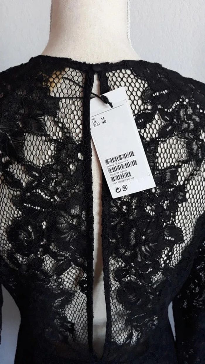 Robe noire en dentelle toute neuve taille 40 H&M - photo numéro 4
