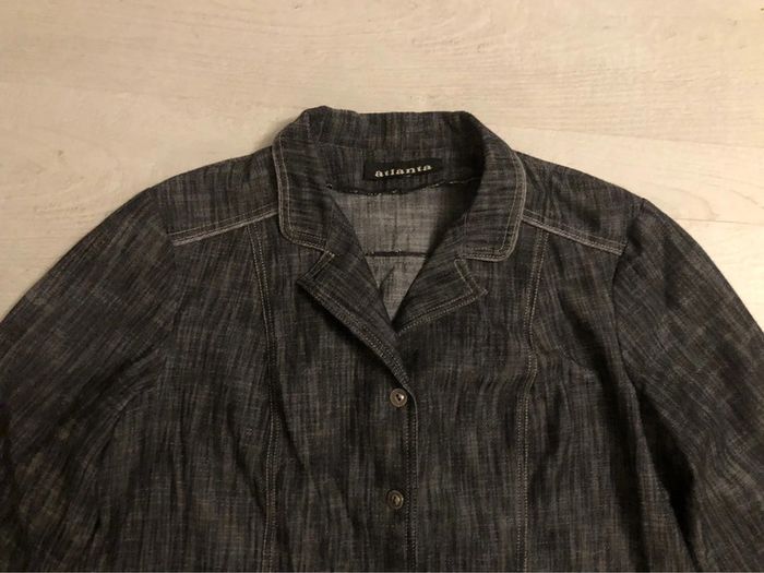 AN20- Tailleur veste+jupe longue bleu jean T44-46 - photo numéro 14