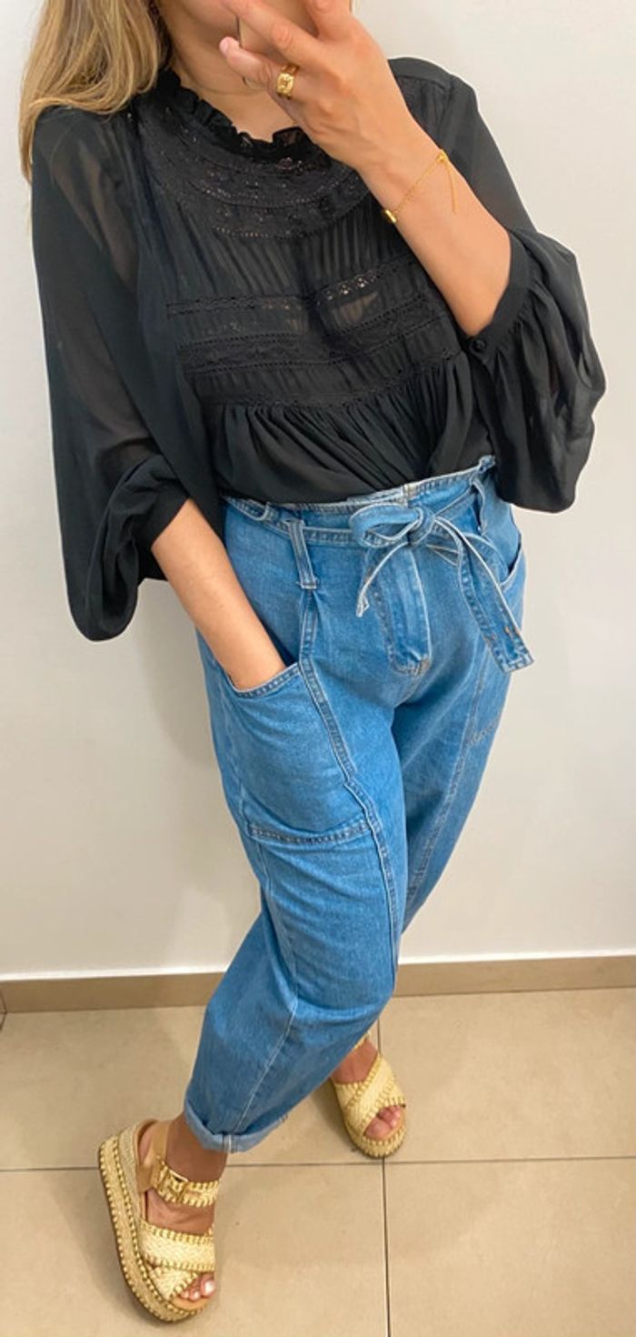 Blouse Mango manches bouffantes Taille 38 - photo numéro 5