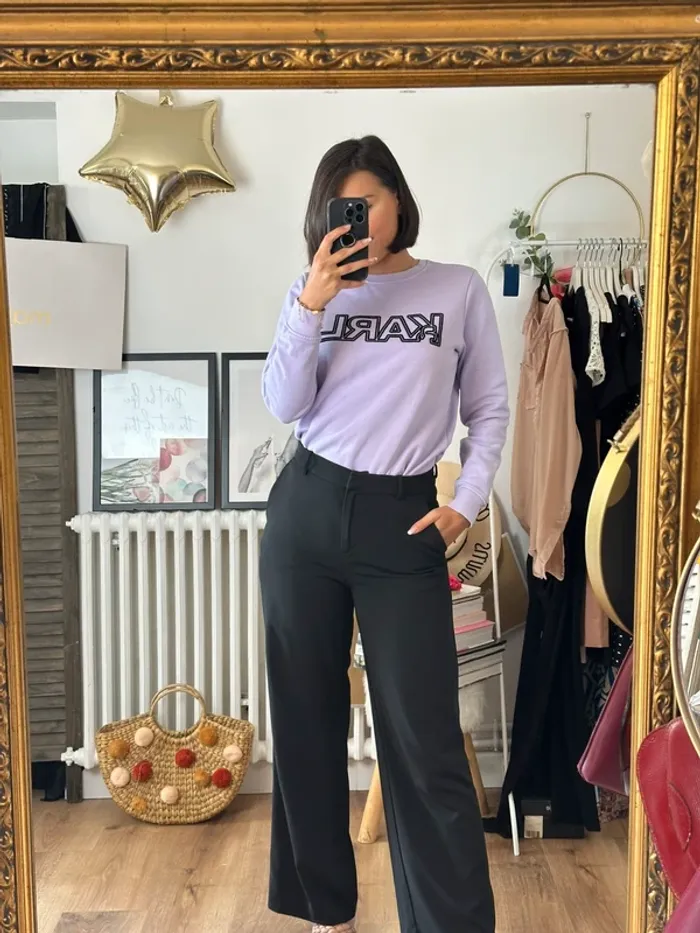 Sweat Karl Lagerfeld mauve taille 36 - photo numéro 3