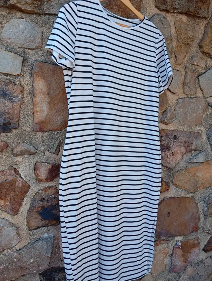 Robe tee-shirt marinière