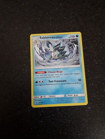 Sablaireau d'Alola carte Pokémon neuve