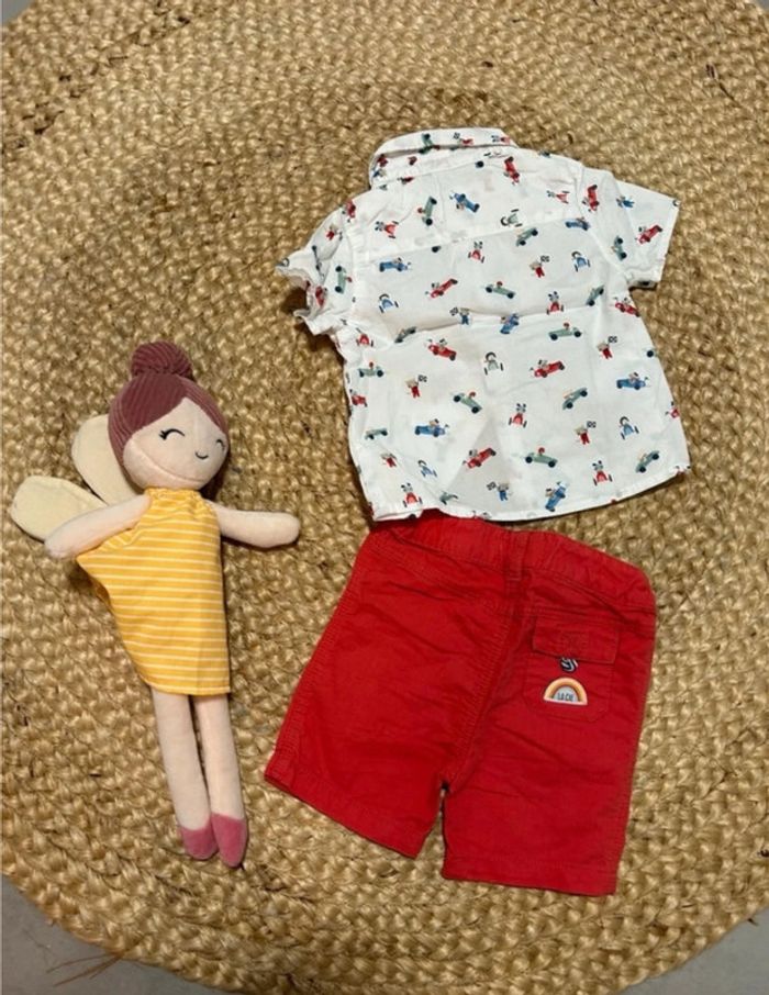 Ensemble chemise et short bébé garçon sergent major - photo numéro 2