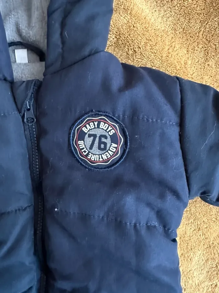 Manteau bébé 1 mois bleu marine - photo numéro 2