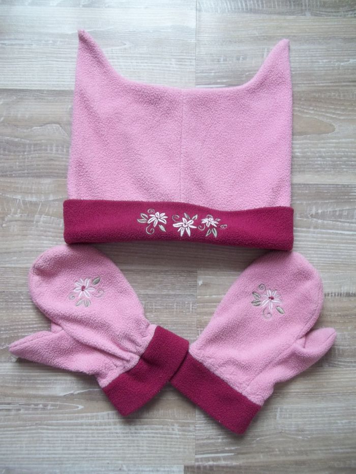 Ensemble bonnet+moufles Pocopiano 2/5 ans