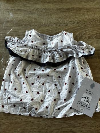 Blouse fraise Orchestra t.12m