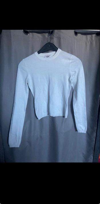 Pull fin blanc
