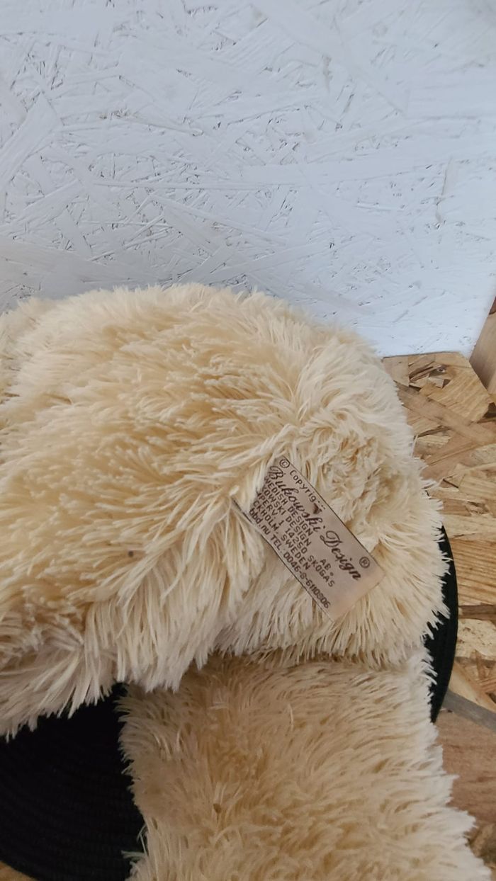 Peluche doudou chien beige yeux et nez noir Bukowski 40 cm - photo numéro 6