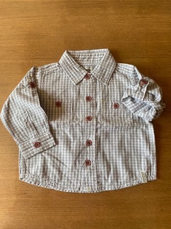 Chemise gris et blanc