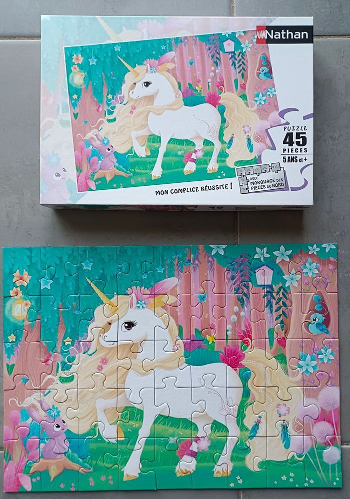 Lot de 3 puzzles Pat'patrouille, Franklin et licorne de Nathan en 30 et 45 pièces - photo numéro 4