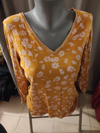 Beau haut moutarde camaïeu xl