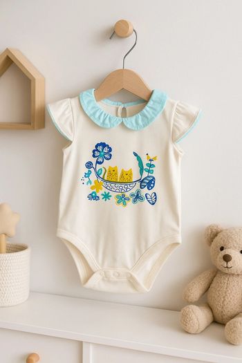 Adorable body bébé “Chats en balade” Du Pareil Au Même – 6 mois