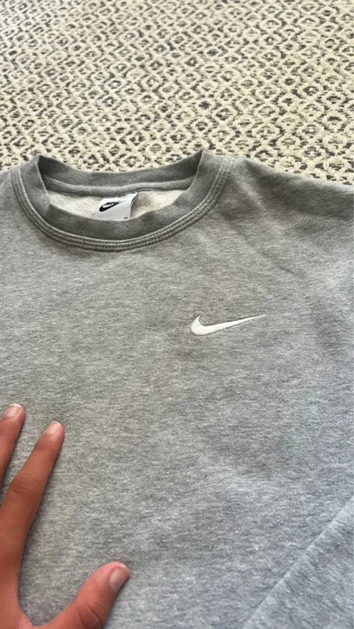 🔥 Sweat Nike Solo Swoosh Homme Gris Classique Sportwear Streetwear Oversize Mode 🔥 - photo numéro 3