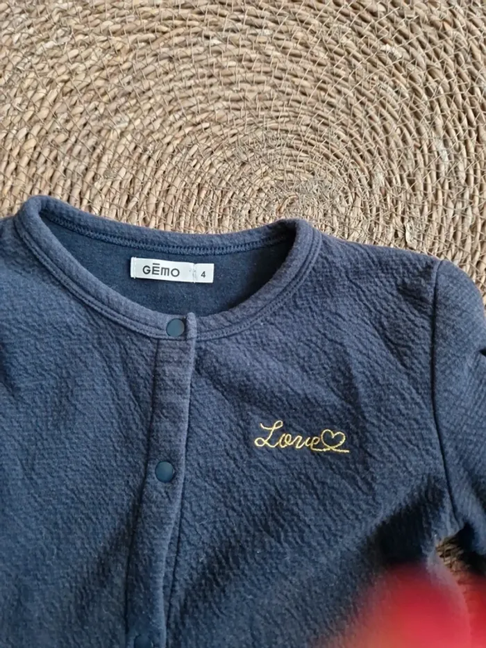 Joli gilet à pressions Gémo fille taille 4 ans - photo numéro 3