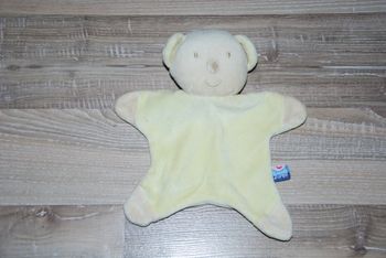 doudou plat ours jaune beige sucre d'orge Etoile
