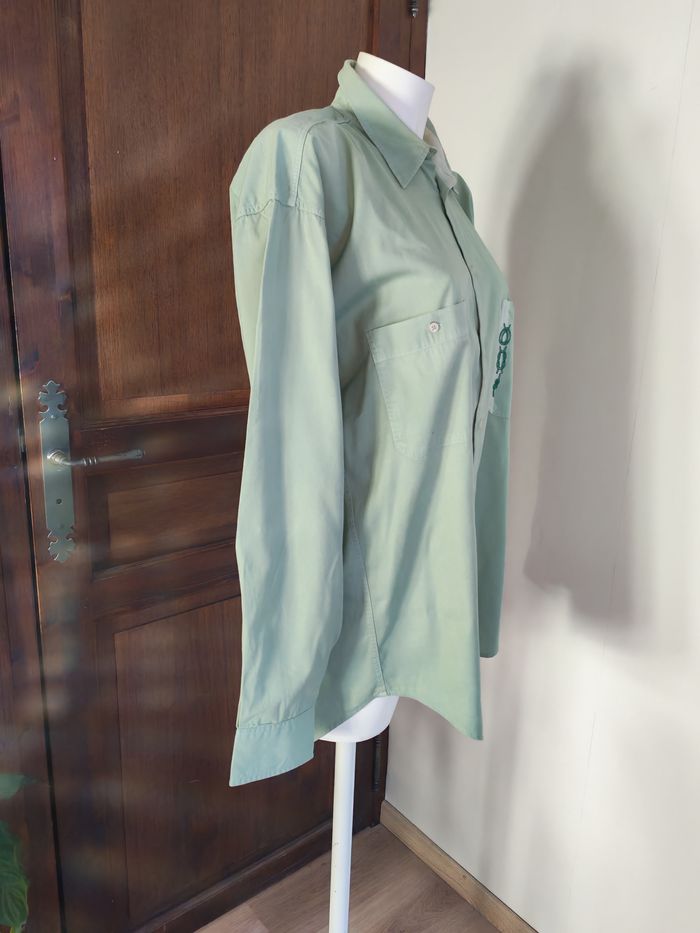 Chemise vert clair en coton Cerruti 1881 Brothers - photo numéro 5