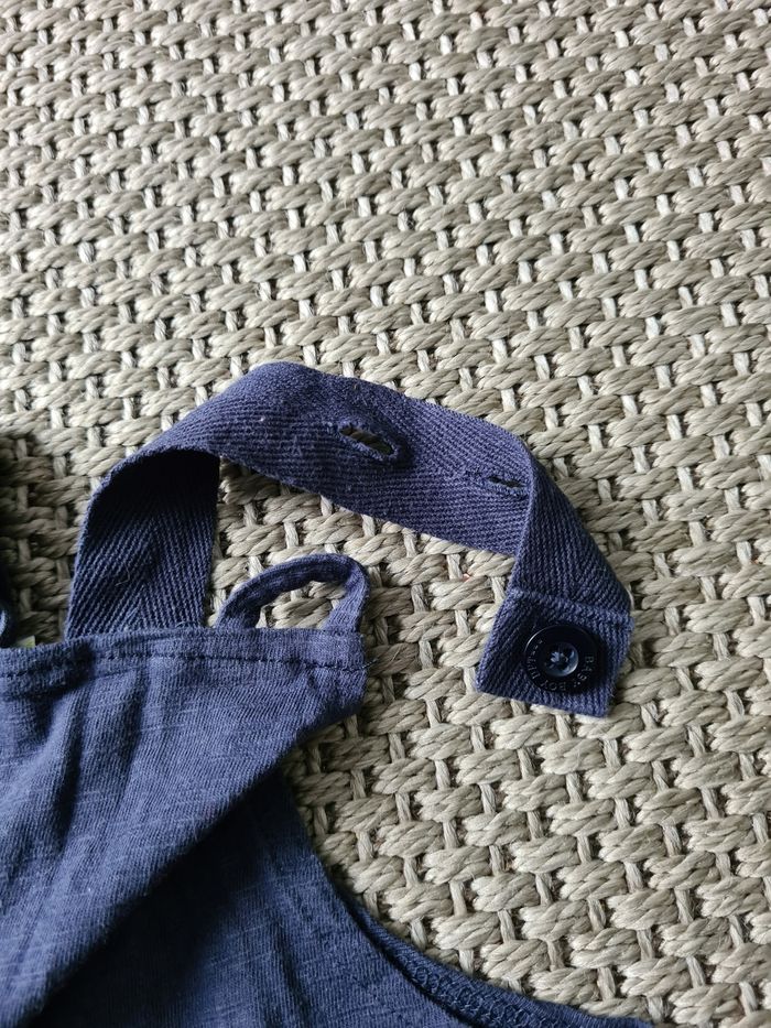 Salopette courte bleue marine "life is fun" - 12 mois - photo numéro 8