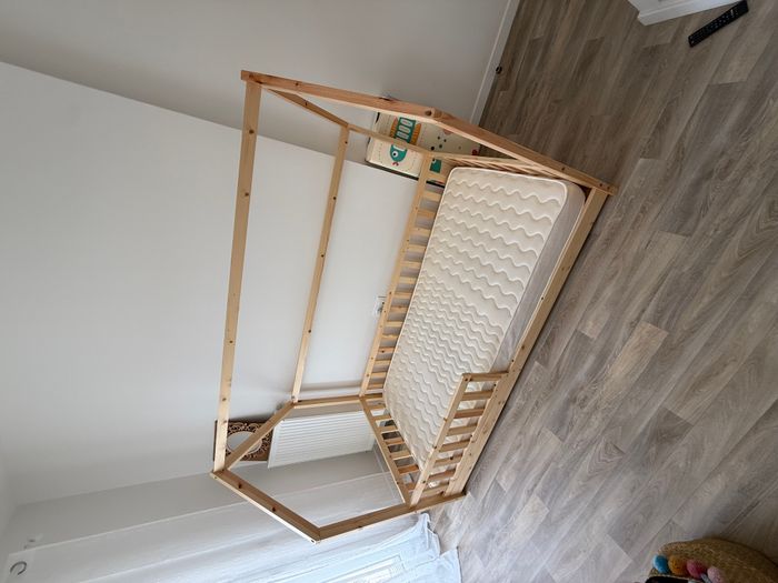 Lit cabane + matelas 90x190 - photo numéro 2