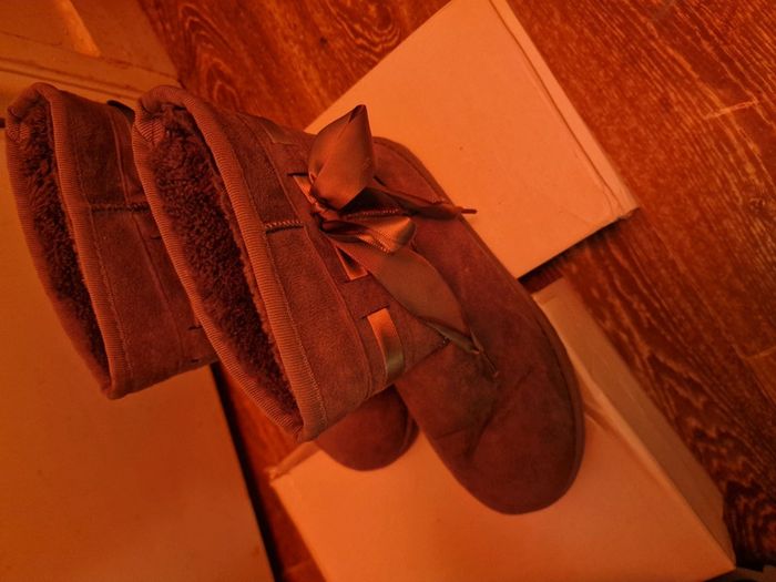 Bottine fourrure chaude grise - photo numéro 3