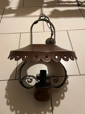Lustre en cuivre vintage