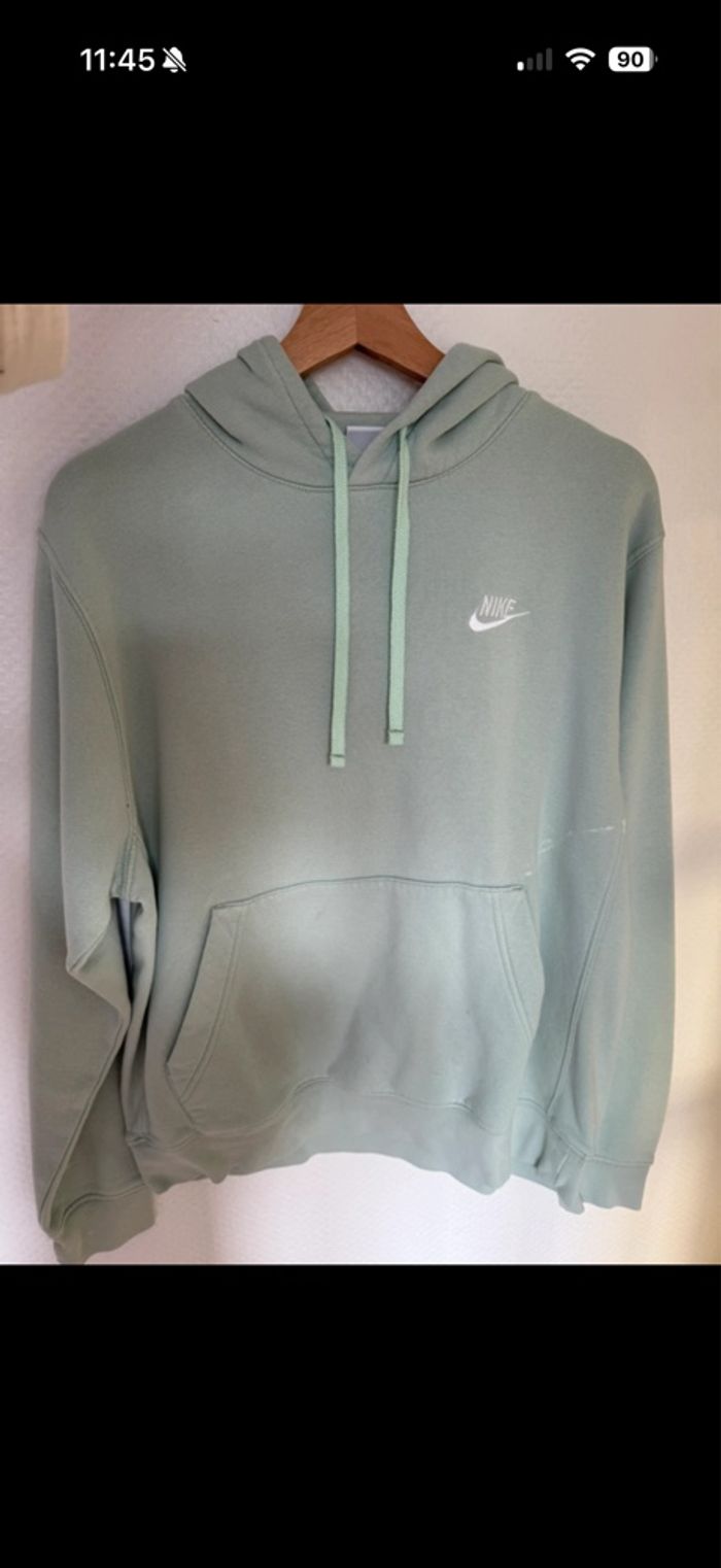Sweat-shirt à capuche vert - photo numéro 2