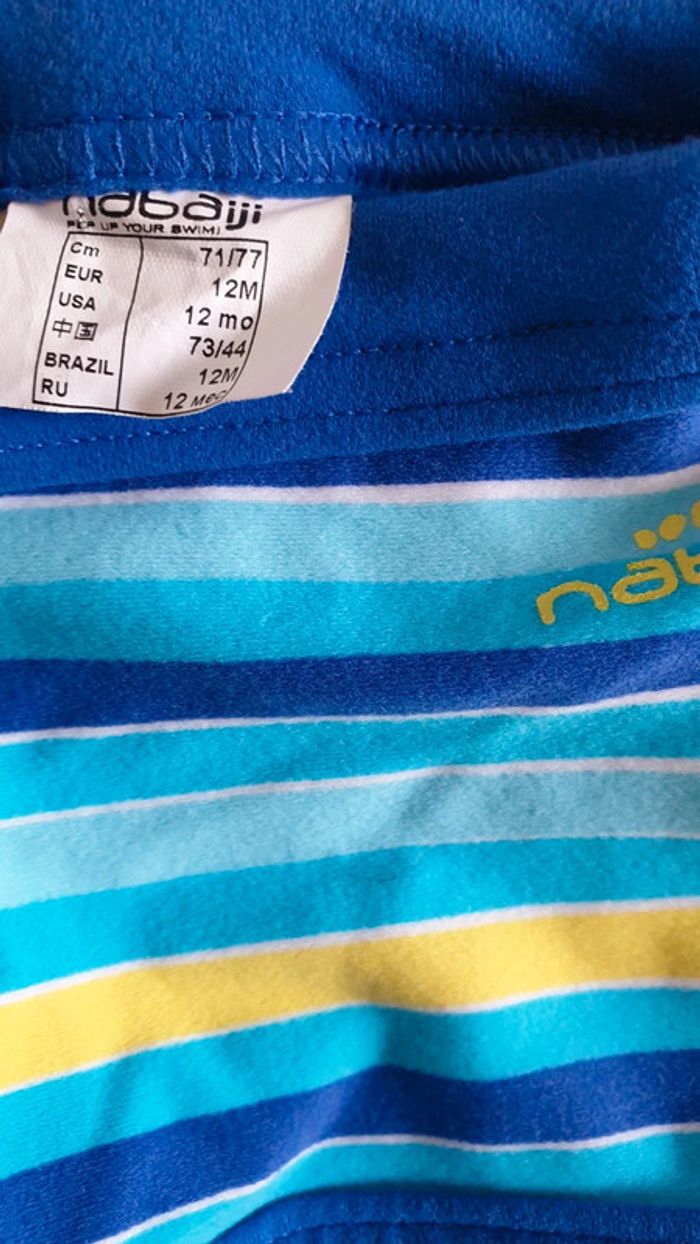 Neuf  Maillot de bain bébé garçon, taille 12 mois, Nabaiji - photo numéro 2