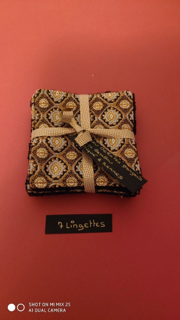 7 lingettes lavables, neuf....