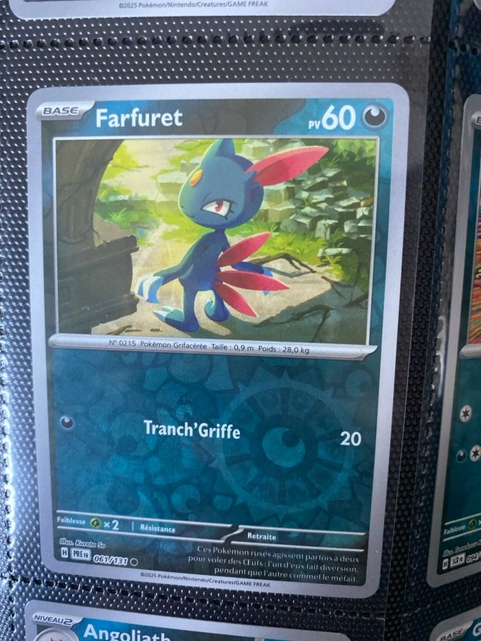 Carte Pokémon reverse neuf