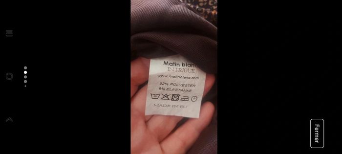 Jolie Robe Matin Blanc t 3 fr 40 en parfait état - photo numéro 3