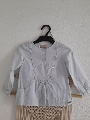 Jolie blouse bleu clair DPAM 3 ans