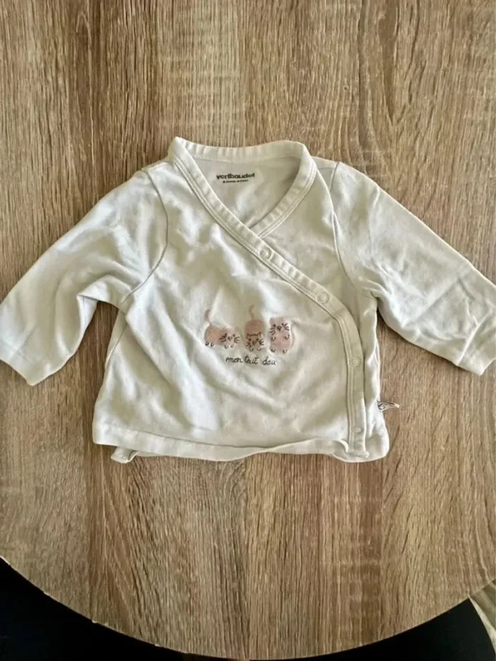 T-shirt fille manche longue 6 mois - photo numéro 2