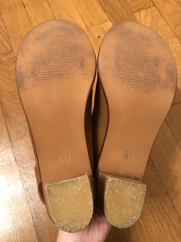 Sandales en cuir camel pointure 38 - photo numéro 5