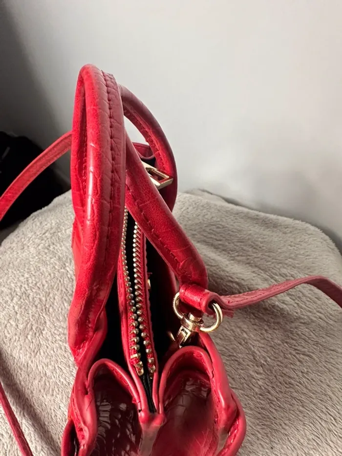 Sac à main rouge mango Bordeaux - photo numéro 4