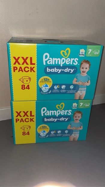 2 cartons Pampers Taille 7 - XXL Pack 84 couches
