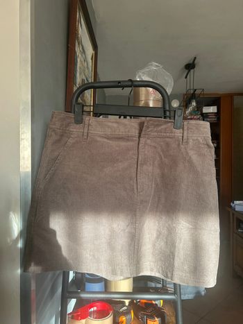 Jupe velours côtelé marron